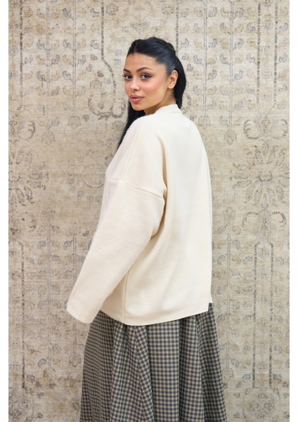 Krem Salaş Triko Kazak indirimleri