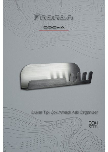 Docka — Paslanmaz Çelik Duvar Tipi Çok Amaçlı Askı Organizer