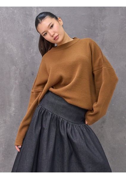 Camel Salaş Triko Kazak