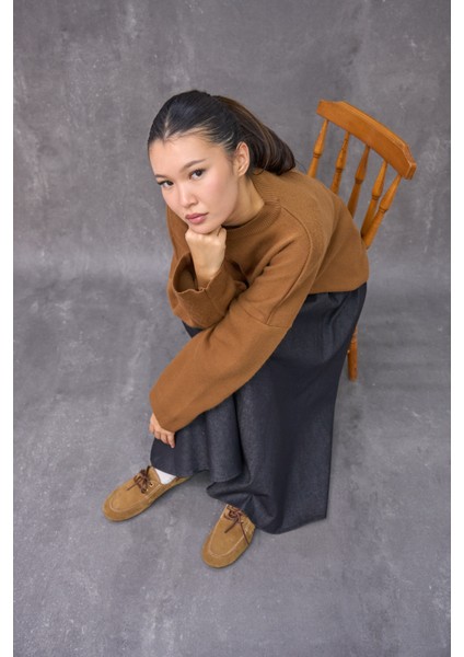 Camel Salaş Triko Kazak