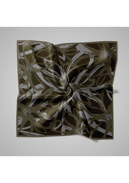 Naturel Eşarp | Çizgisel Papatya