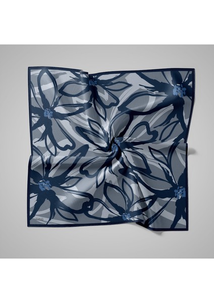 Naturel Eşarp | Çizgisel Papatya