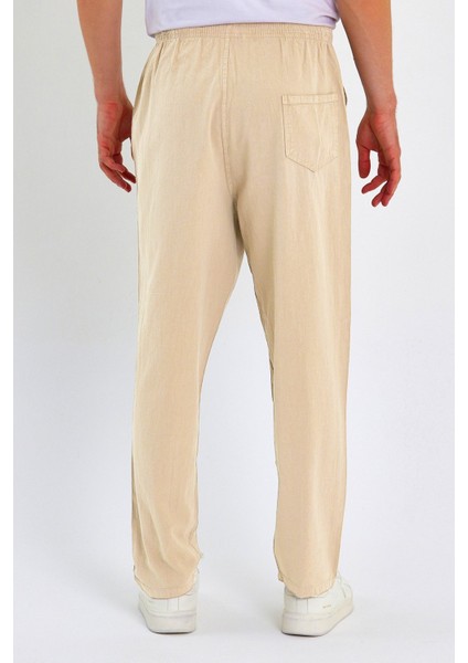 Erkek Büyük Beden %100 Pamuk Keten Görünümlü Pantolon E206-59 indirimleri