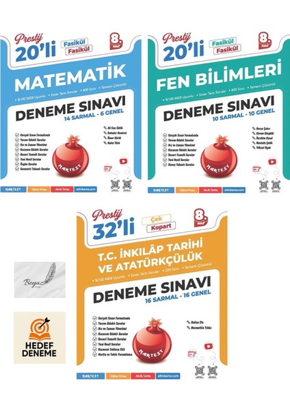 Nartest 8.sınıf Prestij Matematik Fen Bilimleri Inkılap Deneme Hedef Deneme