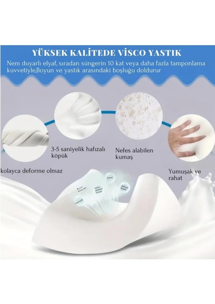 Premium Visco Boyun Yastığı – Yeni Nesil Ortopedik Uyku Desteği | Ergonomik Tasarım ile Boyun Konforu ve Rahat Uykular fırsatları