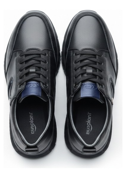 GR0410 Hakiki Deri Çift Renk Uzun Taban Yeni Nesil Akıllı Bağcık Spor Yürüyüş Koşu Ayakkabısı