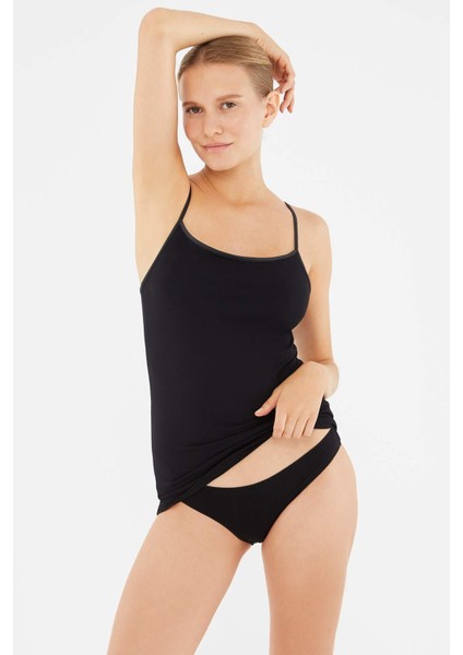 Kadın Pamuklu Ince Ip Askılı Atlet 2'li Paket 5007KC