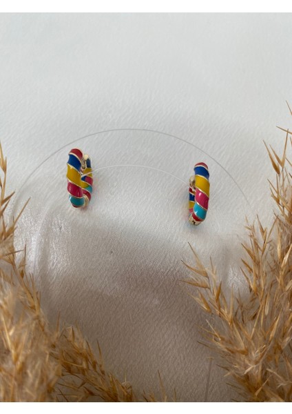 Xupıng Renkli Halka Çelik Küpe modelleri