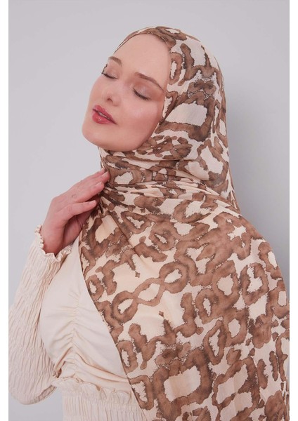 Vizon Leopar Desen Vivian Şal