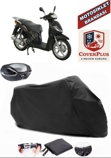 Asya As 150 T 6A Motor Brandası Siyah Arka Çanta Uyumlu Motorsiket Brandası Motor Örtüsü Çadır Su Geçirmez Motosiklet Kılıfı Motor Brandası