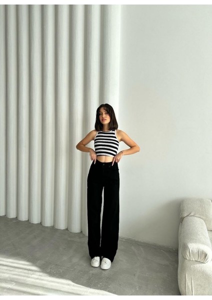 Kadın Likralı Palozo Pantolon Siyah fiyatları