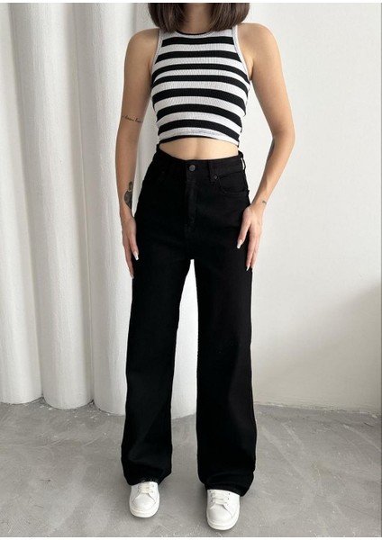 Kadın Likralı Palozo Pantolon Siyah modelleri