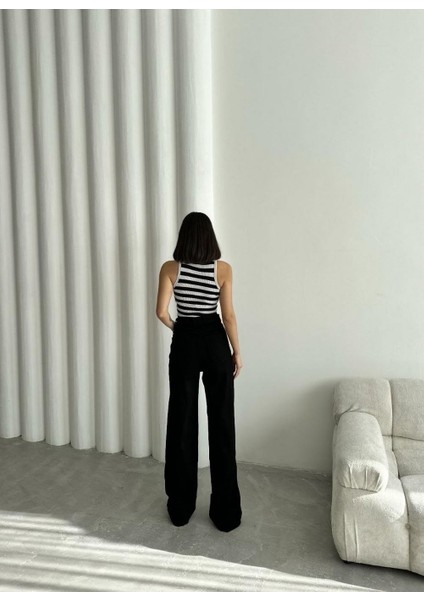 Kadın Likralı Palozo Pantolon Siyah fırsatları