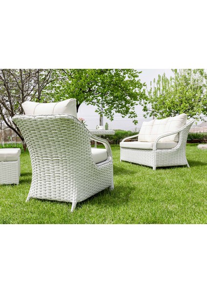 Belinda Rattan Bahçe Koltuk Takımı Krem fırsatları