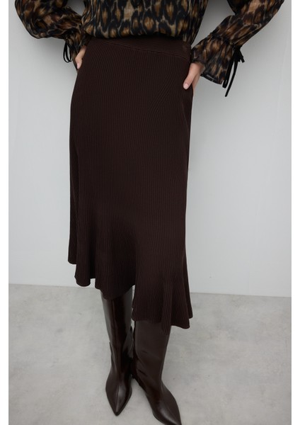 Triko Midi Boy Etek Kahve K2672007_005 fırsatları