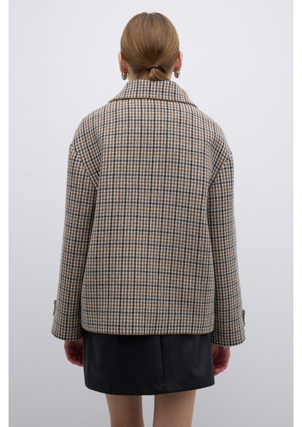 Çift Çepli Fermuarlı Yün Karışımlı Mont Standart Renk K2617518_089 fiyatları