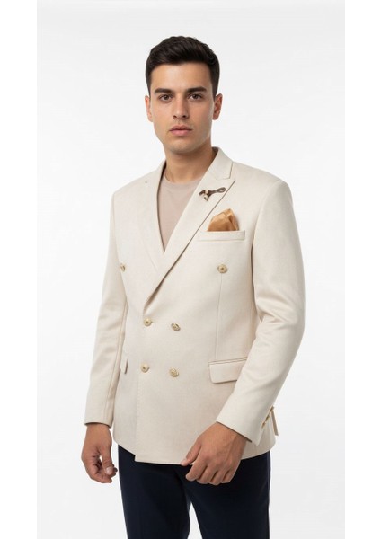 Erkek Suet Blazer Ceket – Şık Düğmeli Takım Elbise Üstü Slim Fit Model modelleri