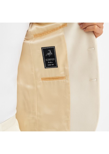 Erkek Suet Blazer Ceket – Şık Düğmeli Takım Elbise Üstü Slim Fit Model