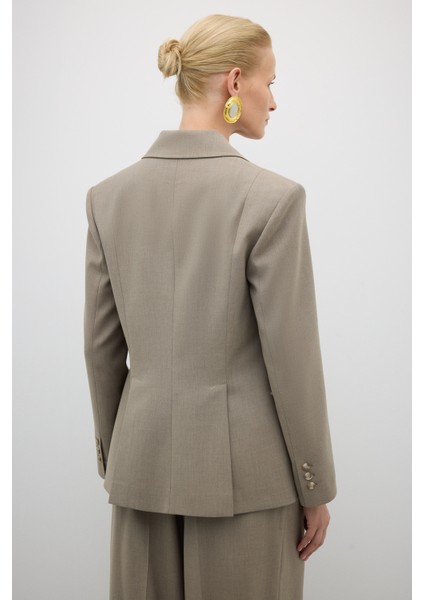 Tek Düğmeli Erkek Yaka Yün Karışımlı Ceket Kum Beji K2616027_267 fiyatları