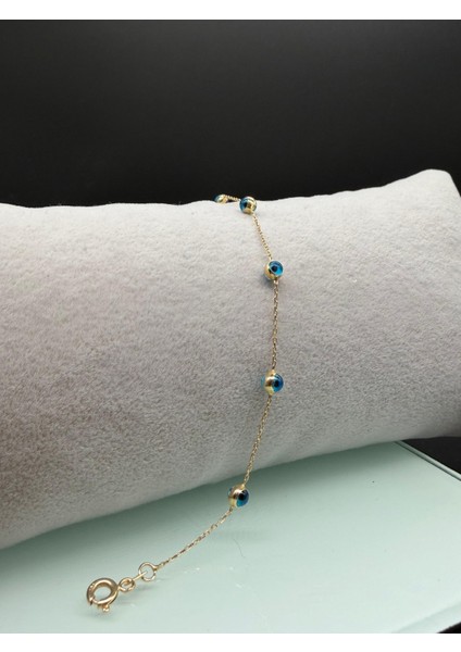 14 Ayar Altın Tam Tur Nazar Boncuklu Bileklik fiyatları