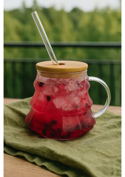 400 ml Bambu Kapaklı Borosilikat Cam Bardak – Silikon Contalı, Pipet Hediyeli, Isıya Dayanıklı modelleri