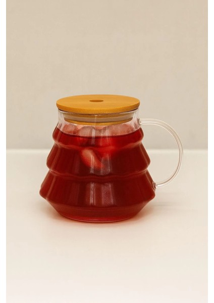 400 ml Bambu Kapaklı Borosilikat Cam Bardak – Silikon Contalı, Pipet Hediyeli, Isıya Dayanıklı fiyatları