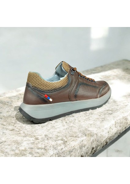 B-1640 Kahve Hakiki Deri Kaymaz Rahat Erkek Casual Ayakkabı indirimleri