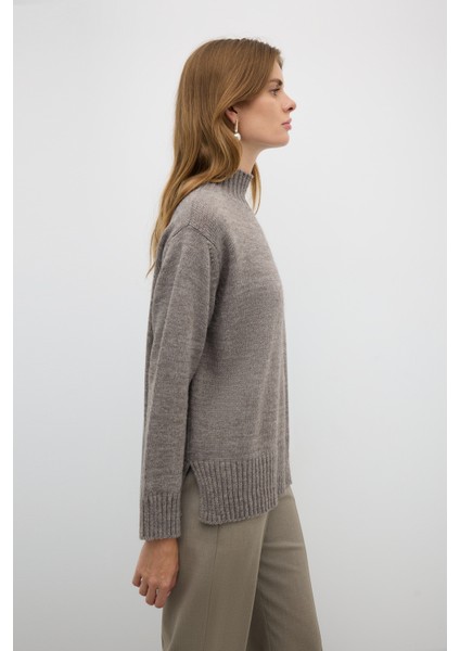 Triko Kazak Kahve Melanj K2671006_659 fiyatları