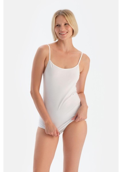 Kadın Pamuklu Ince Ip Askılı Atlet 2'li Paket 5007KC