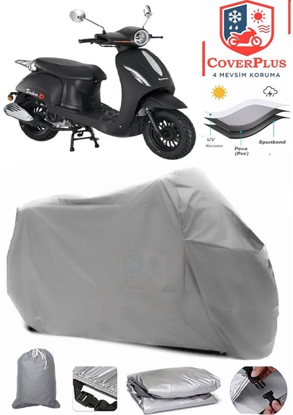 Kanuni Trodon Xs 125 Motor Brandası Gri Motorsiket Brandası Motor Örtüsü Çadır Su Geçirmez Motosiklet Kılıfı Motor Brandası