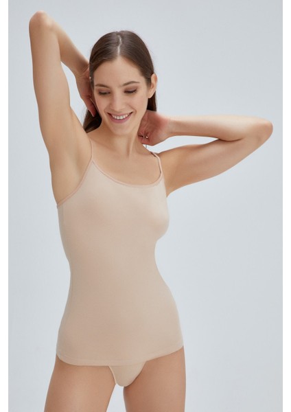 Kadın Pamuklu Ince Ip Askılı Atlet 2'li Paket 5007KC modelleri