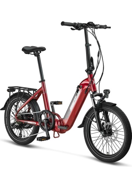 Kronos Elektrikli Katlanır Bisiklet 390H Hyd 20 Jant 7 Vites Bordo