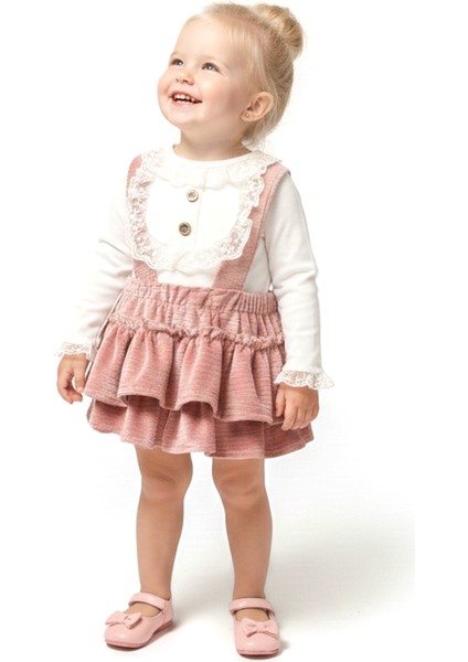 Kız Bebek Kız Çocuk Doğum Günü Parti Düğün Kadife Salopet Slopet Dantelli Uzun Kol Salopet fırsatları