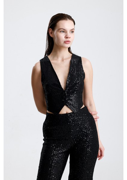 Astarlı Pulpayet Abiye Yelek | YLK36418