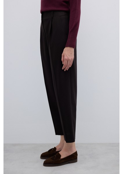 Tek Pilili Havuç Pantolon Kahve K2612048_005 modelleri