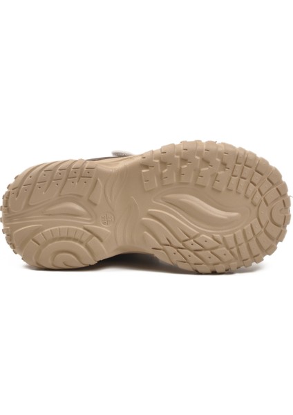 Bej Cırtlı Kaymaz Hafif Esnek Erkek Çocuk Spor Ayakkabı 22676 F indirimleri
