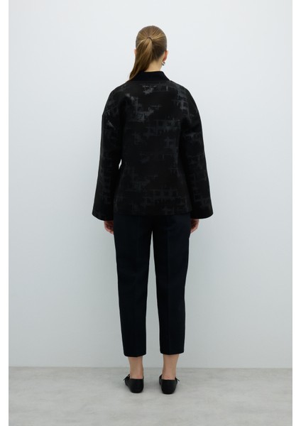 Yandan Kordon Bağcıklı Kruvaze Kap Siyah K2616305_001