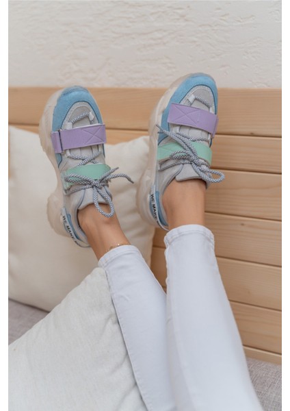 Brecka Kadin Gri Siyah Sneakers