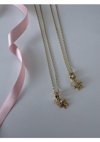 Xuping Pndr Deniz Yıldızı ve Yengeç Figür Model Gold Çelik Kolye indirimleri