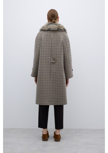 Çıkarılabilir Kürk Yaka Yün Karışımlı Kaban Standart Renk K2619008_089 fiyatları