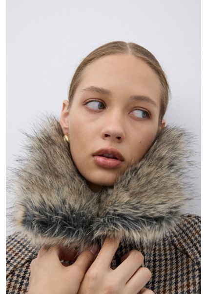 Çıkarılabilir Kürk Yaka Yün Karışımlı Kaban Standart Renk K2619008_089 indirimleri