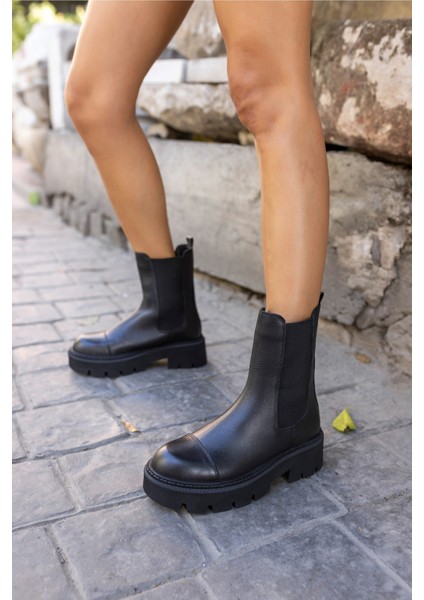 Daniel Kadin Bej Gercek Deri Bot