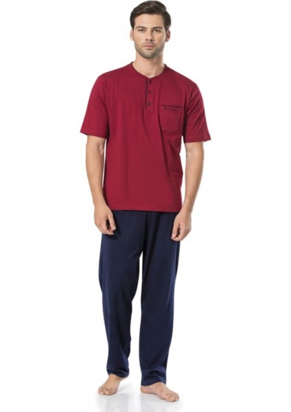 Erkek Ev Giyim 3'lü Penye %100 Pamuk Pijama Takımı L1.PC.004.12.17 fiyatları
