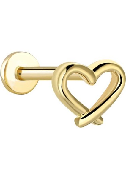 Çizgi Kalp Tragus Piercing