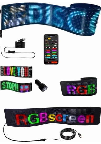 Matrix LED 16X192 Cama Yapışan Telefon Kontrollü Panel Dijital Ekran Kumandalı indirimleri