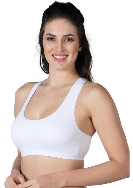 Beyaz Mı Emay 1424 Modal Cotton Sporcu Büstiyer