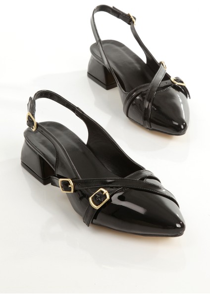 5 cm Kadın Tokalı Kısa Topuklu Sivri Burun Mary Jane Ayakkabı fırsatları