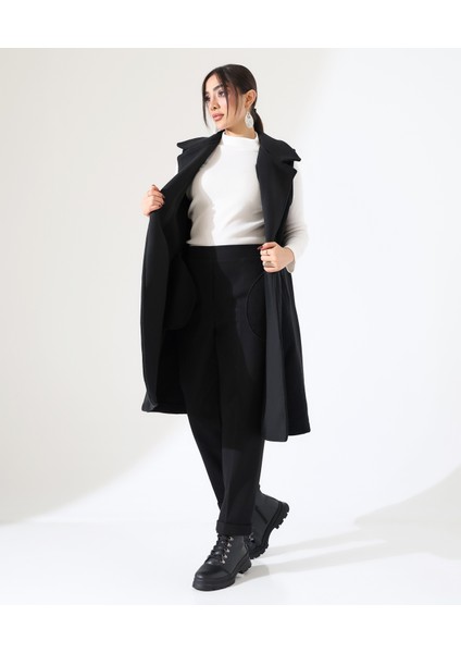 Kadın Çift Cep Bağlamalı Uzun Yelek indirimleri