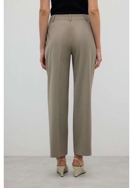 Yün Karışımlı Düz Paça Pantolon Kum Beji K2612045_267 fiyatları