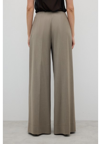 Yün Karışımlı Palazzo Pantolon Kum Beji K2612033_267 fiyatları